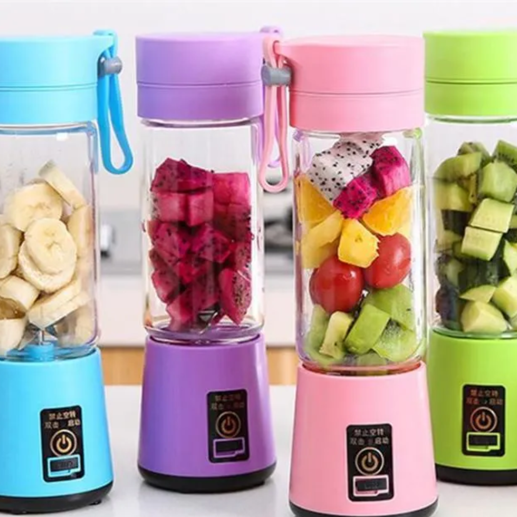 USB Rechargeable Portable Juicer Blender 380ml 6 Blade Mini Electric Mixer for Smoothies & Shakes