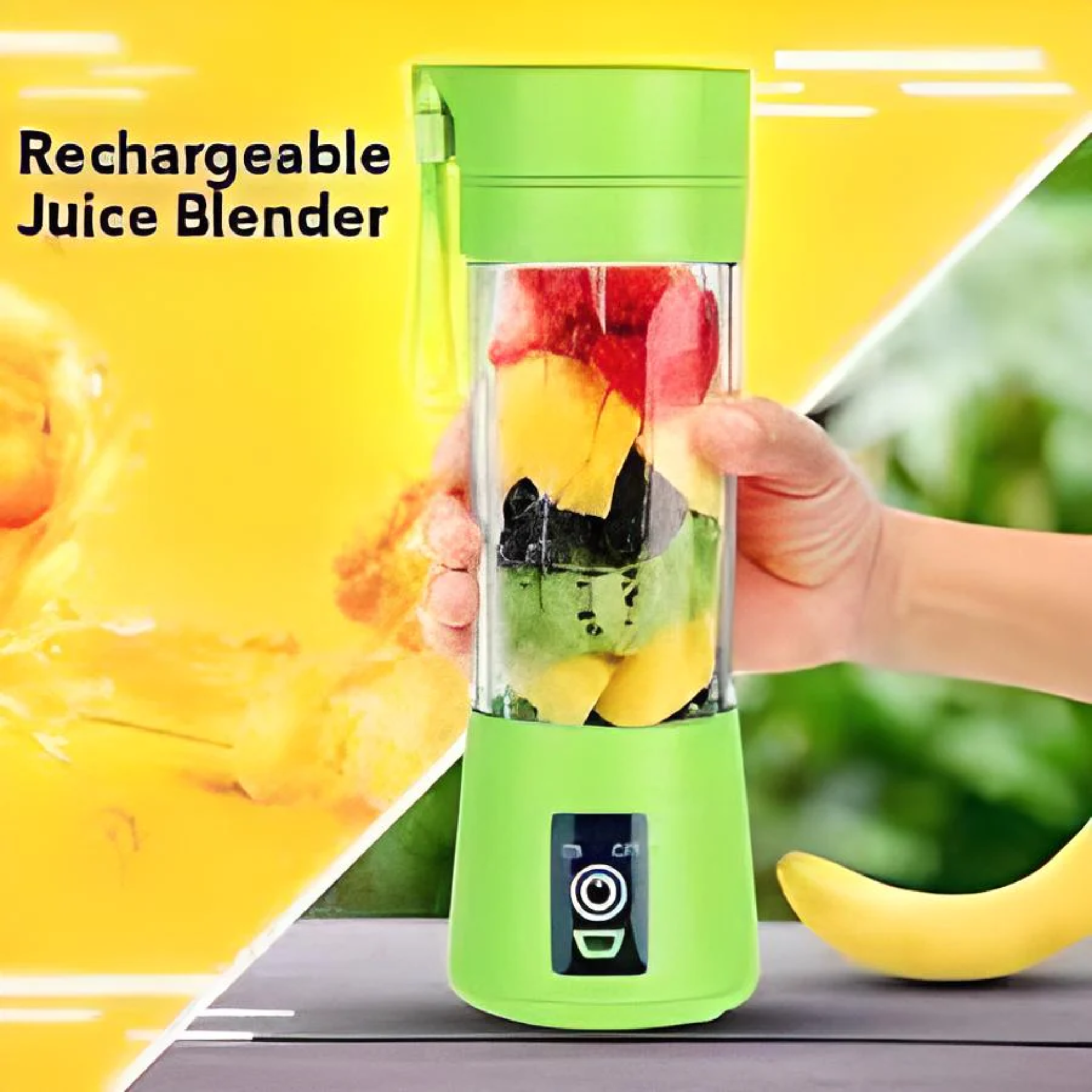 USB Rechargeable Portable Juicer Blender 380ml 6 Blade Mini Electric Mixer for Smoothies & Shakes