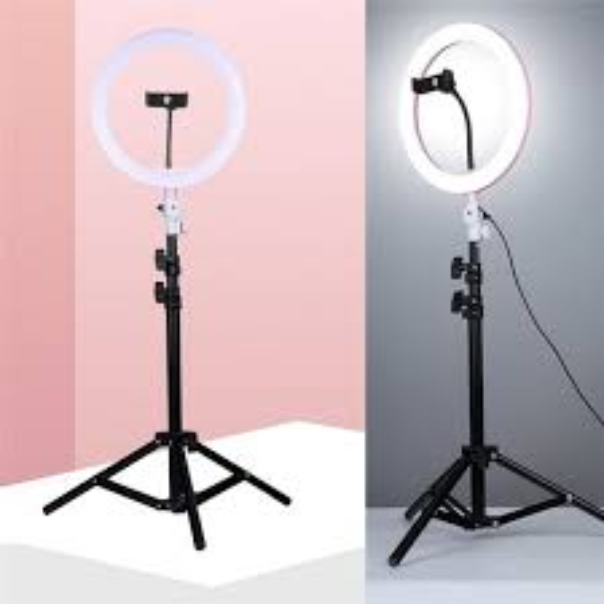 26cm Selfie Ring Light with Adjustable 7ft Stand  LED Light for YouTube, TikTok & Online Meetings