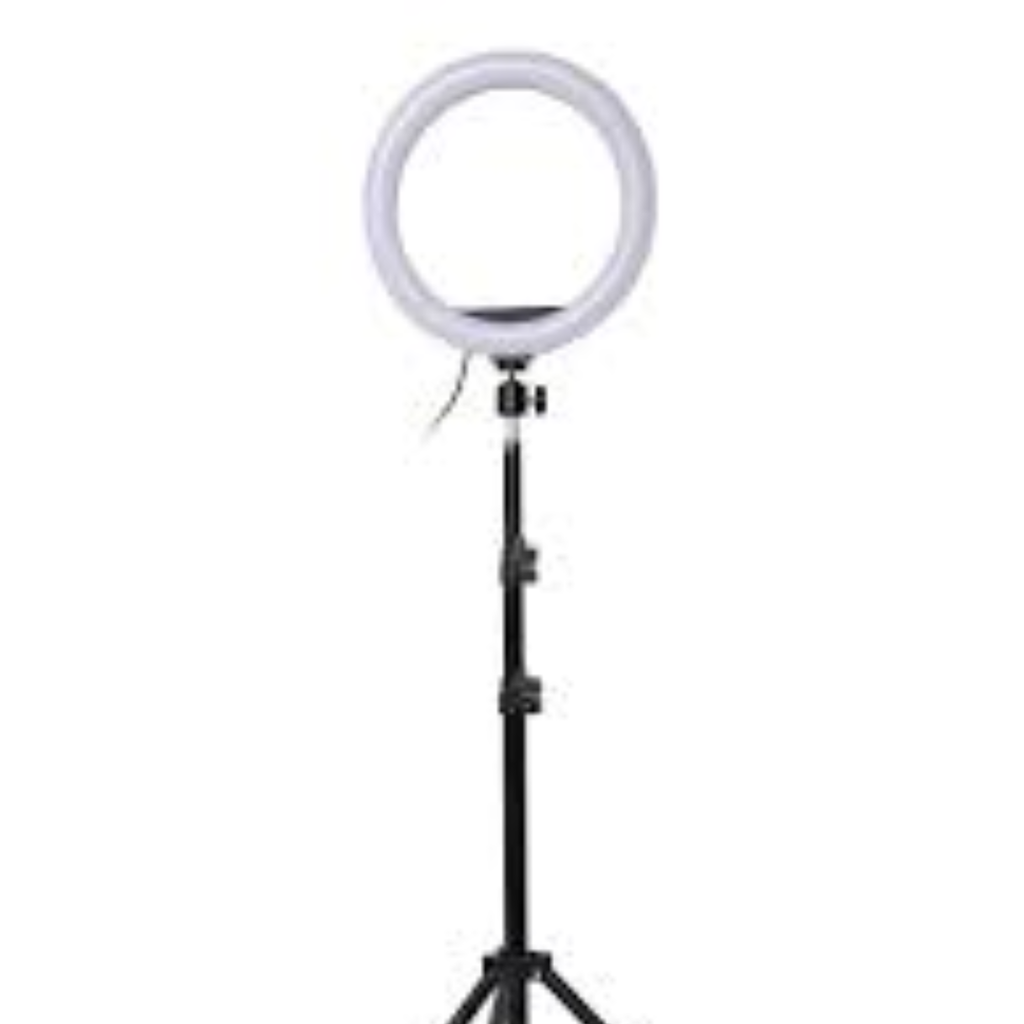 26cm Selfie Ring Light with Adjustable 7ft Stand  LED Light for YouTube, TikTok & Online Meetings