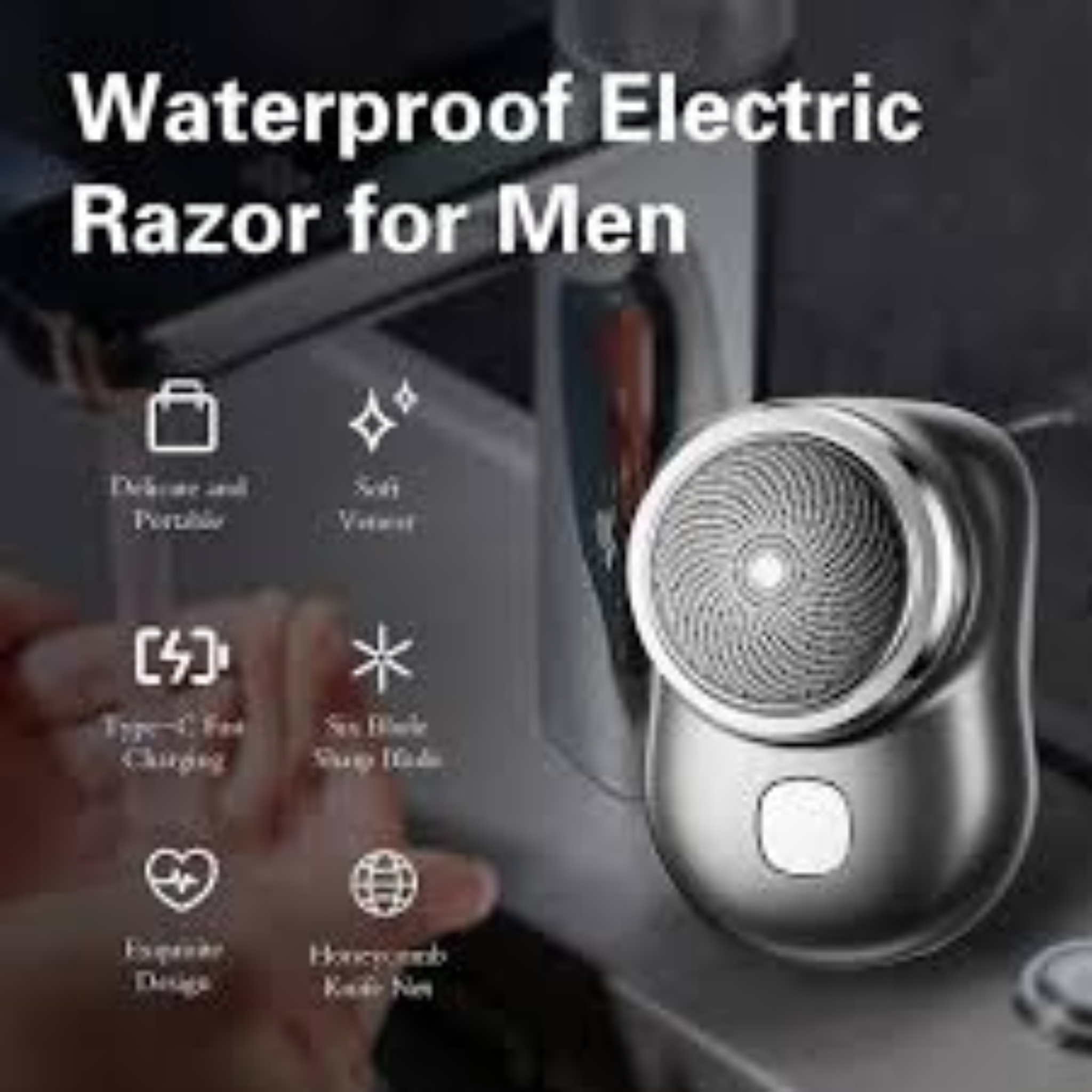 Mini Rechargeable Portable Electric Shaver for Men USB Travel Beard Trimmer & Facial Hair Razor