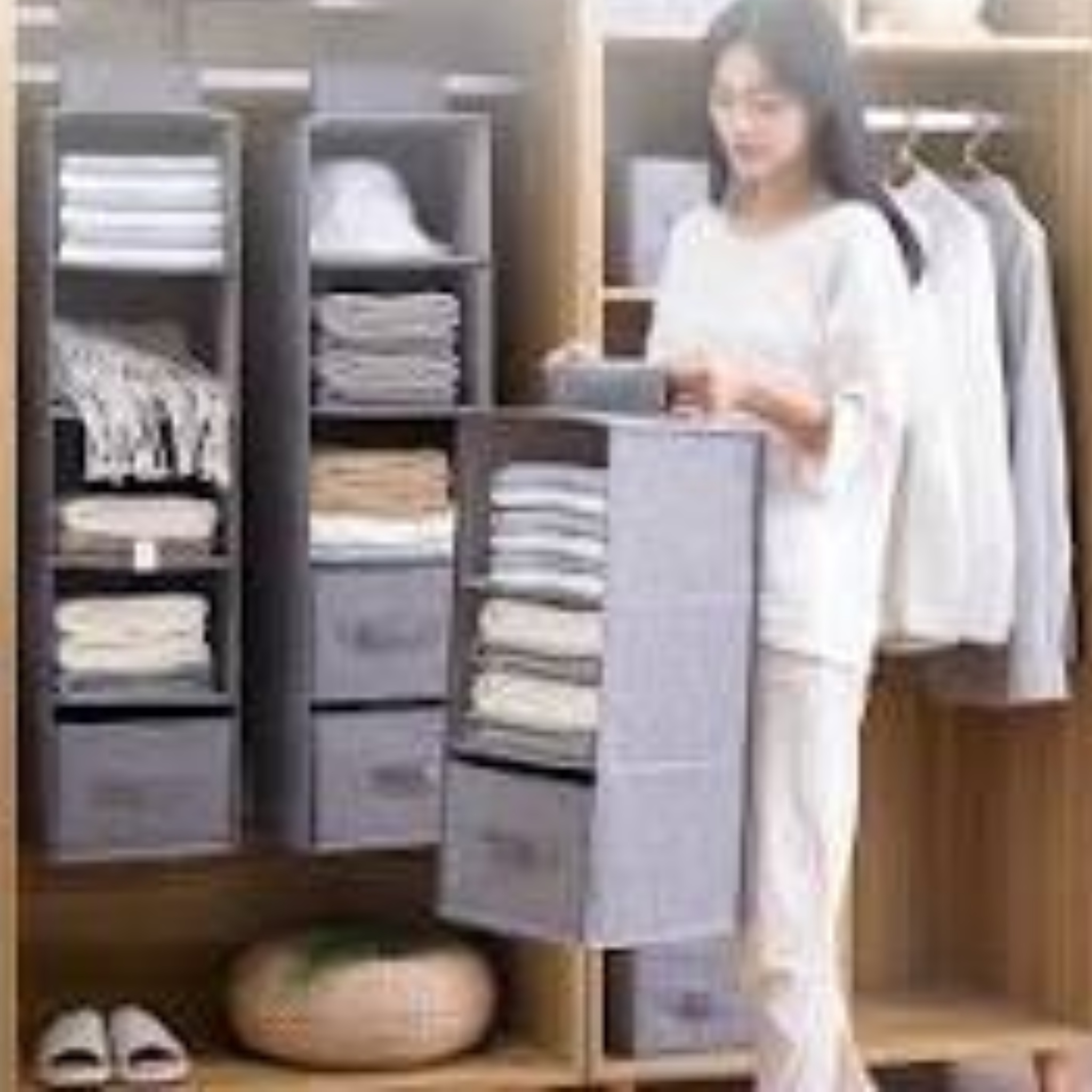 Hanging Storage Box Organizer | Foldable Closet Hanging Shelf | Multi-Layer Wardrobe Organizer