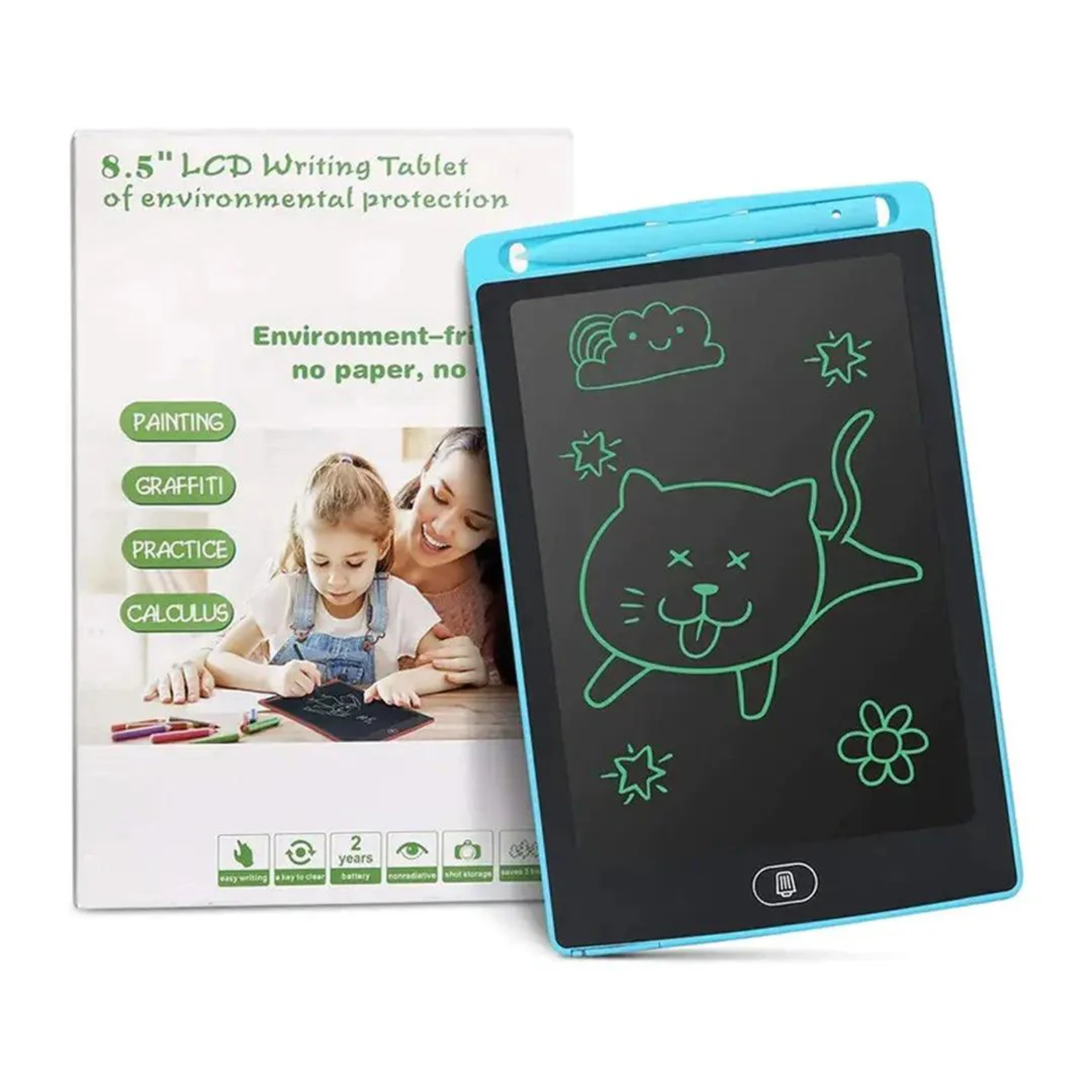 Kids LCD Writing Tablet Drawing Pad , Reusable Electronic Writing & Learning Board for Children