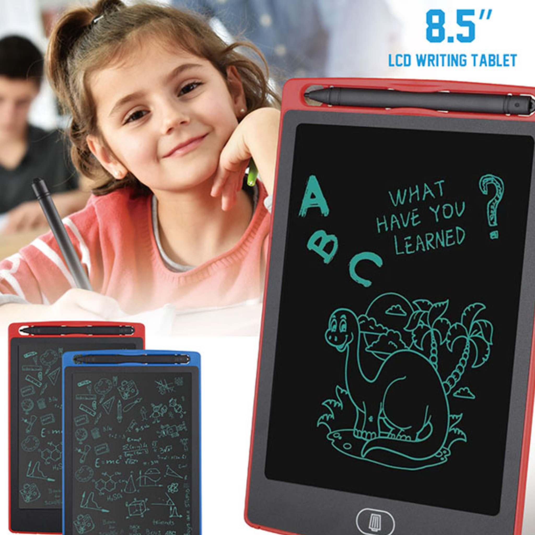 Kids LCD Writing Tablet Drawing Pad , Reusable Electronic Writing & Learning Board for Children