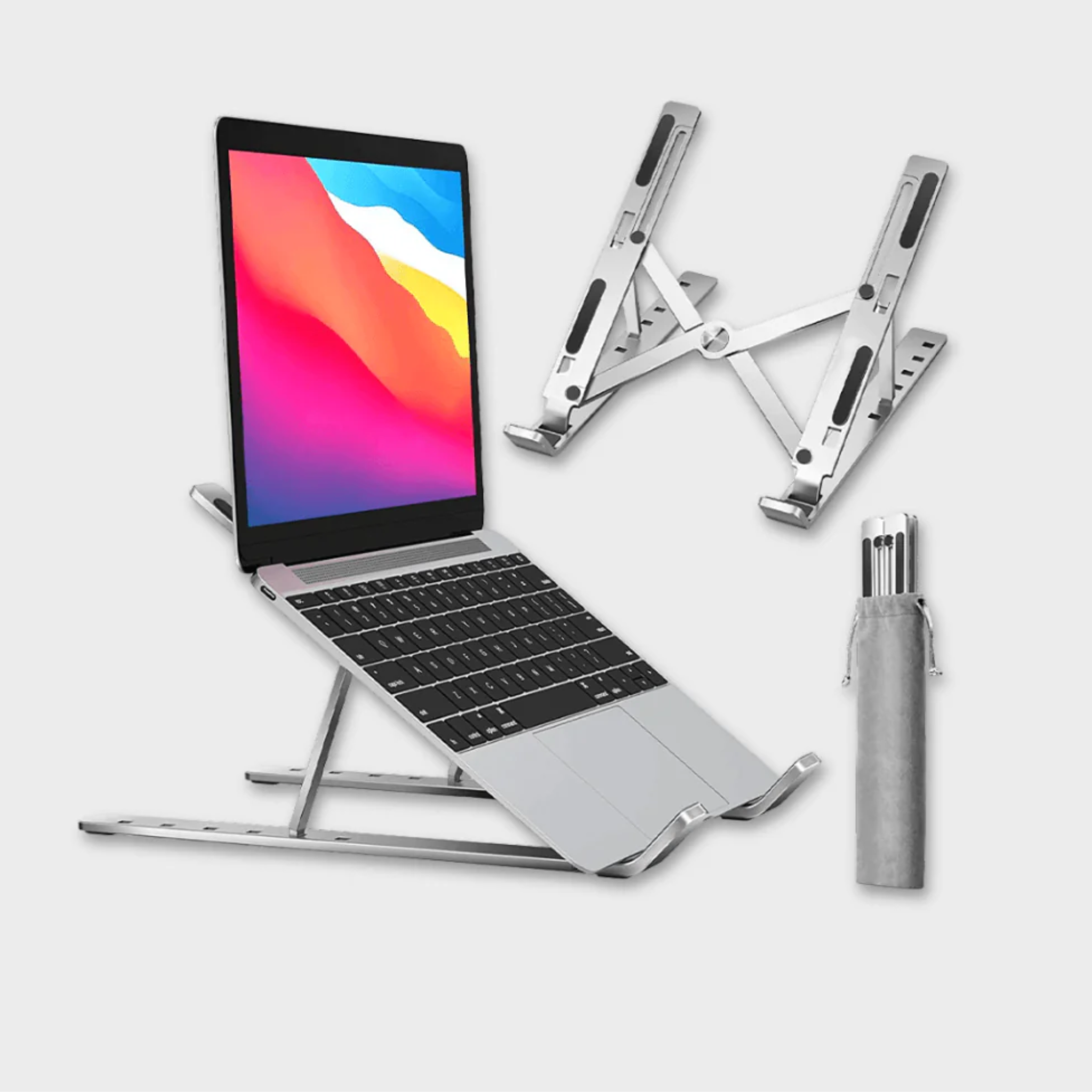 Adjustable Laptop Stand | Foldable Ergonomic Laptop Holder | Portable Cooling Desk Stand
