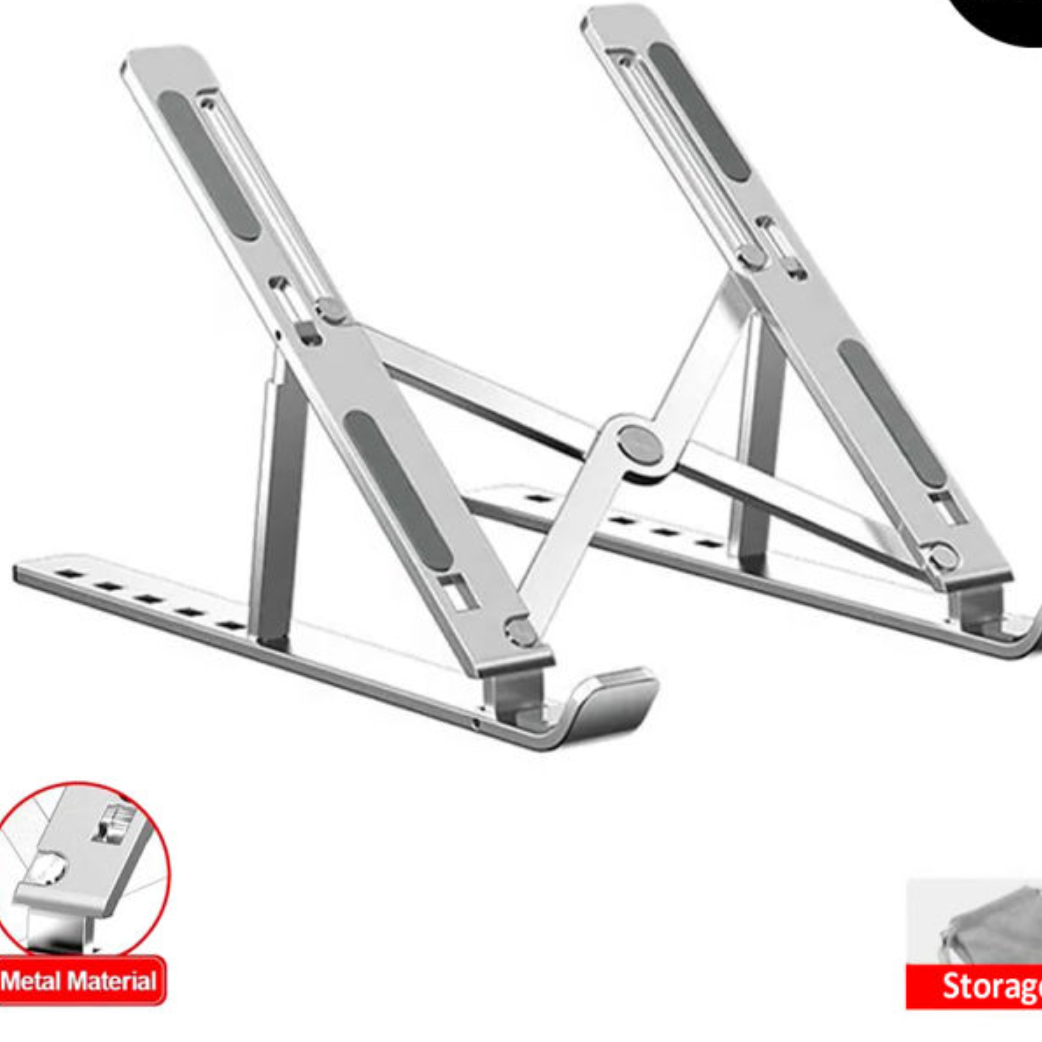 Adjustable Laptop Stand | Foldable Ergonomic Laptop Holder | Portable Cooling Desk Stand
