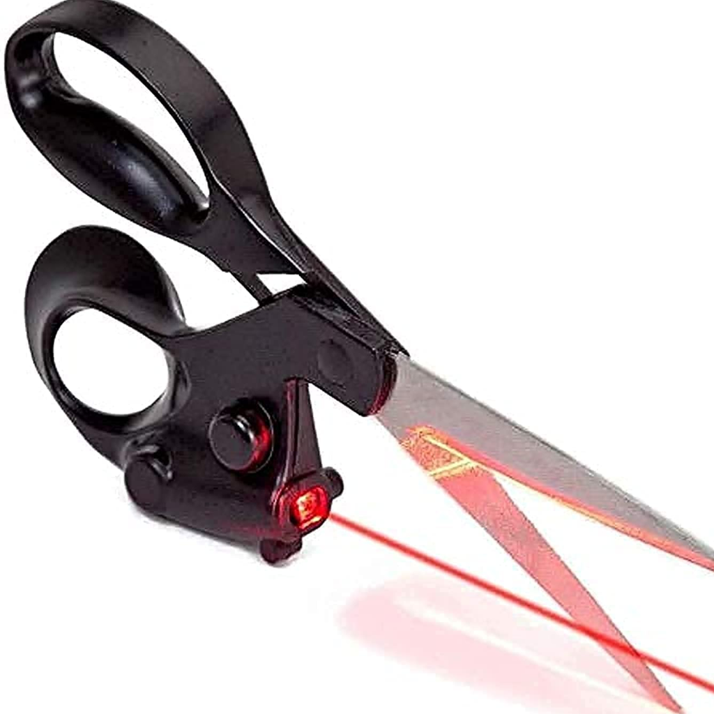Laser Guided Precision Scissors – Multi-Purpose Straight Cutting Scissors for Fabric, Paper & Crafts