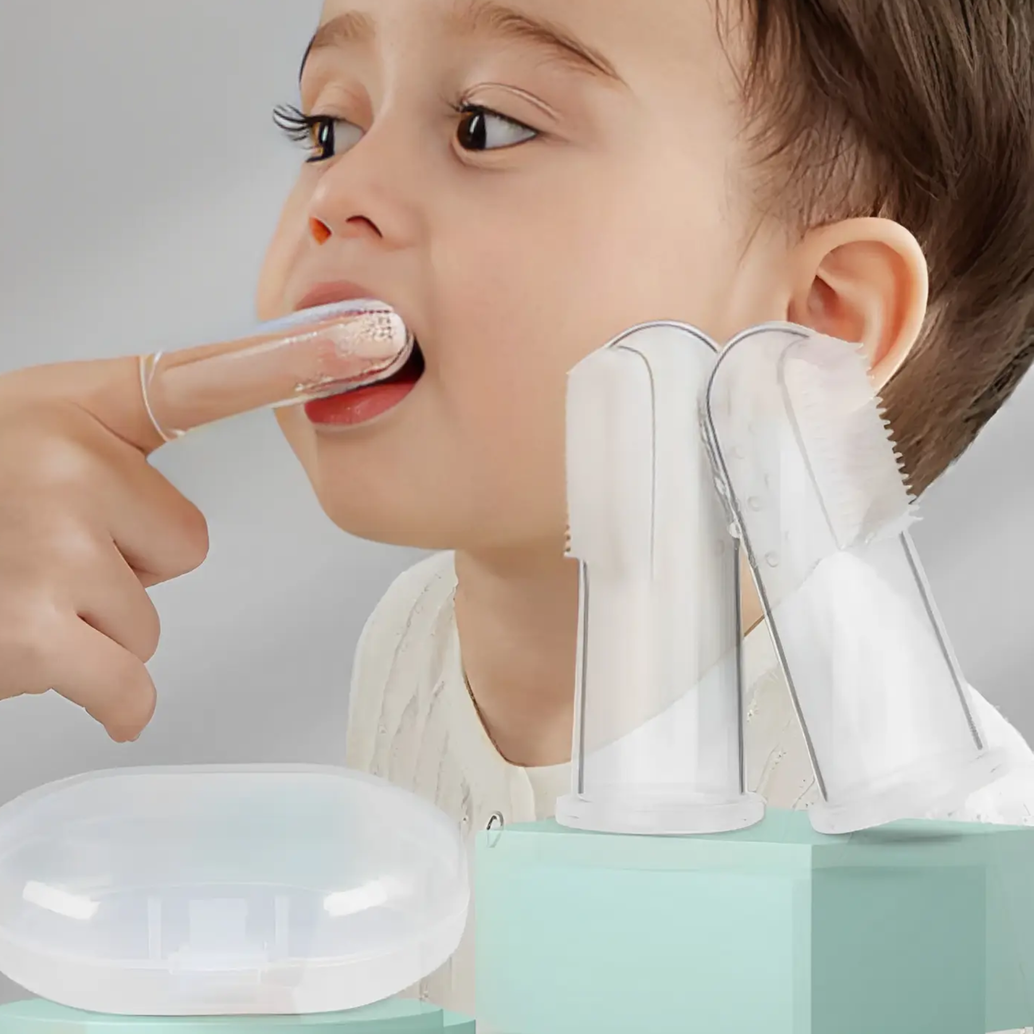 Silicone Finger Toothbrush for Babies & Toddlers | Soft Gum Cleaner & Oral Care Brush